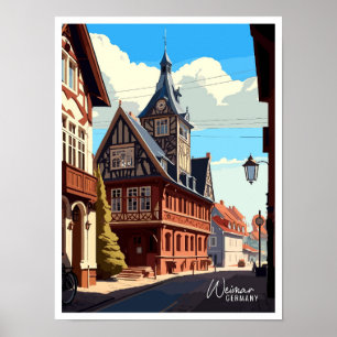 Illustration av Tyskland konst Vintage resor Poster