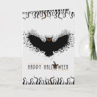 Illustration av Uggla i Happy halloween Black Conc