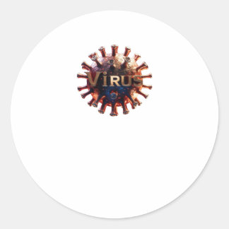 Illustration av utbrott av smittovirus - Logotyp 2 Runt Klistermärke
