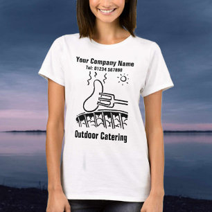 Illustration av utomhusCatering för att anpassa T Shirt