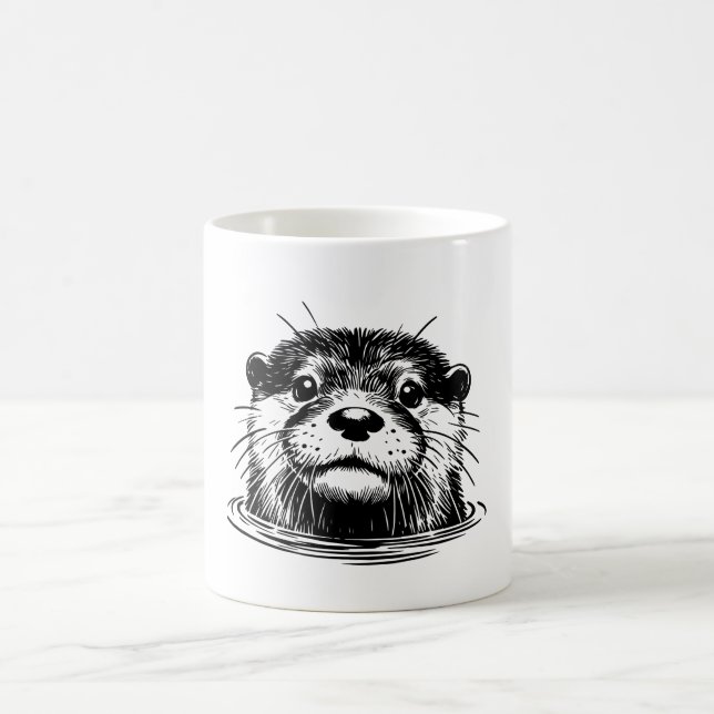 Illustration av utter i vatten kaffemugg (Center)