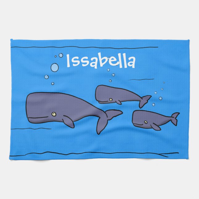 illustration av val för migrerande tecknad kökshandduk (Horisontell)