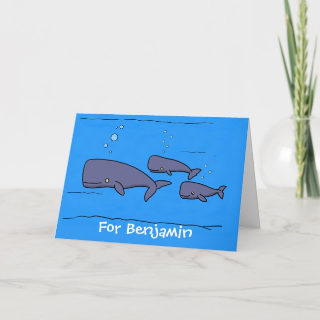 illustration av val för migrerande tecknad kort (Framsida)