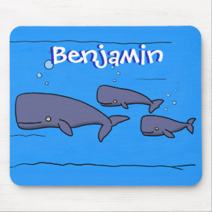 illustration av val för migrerande tecknad musmatta