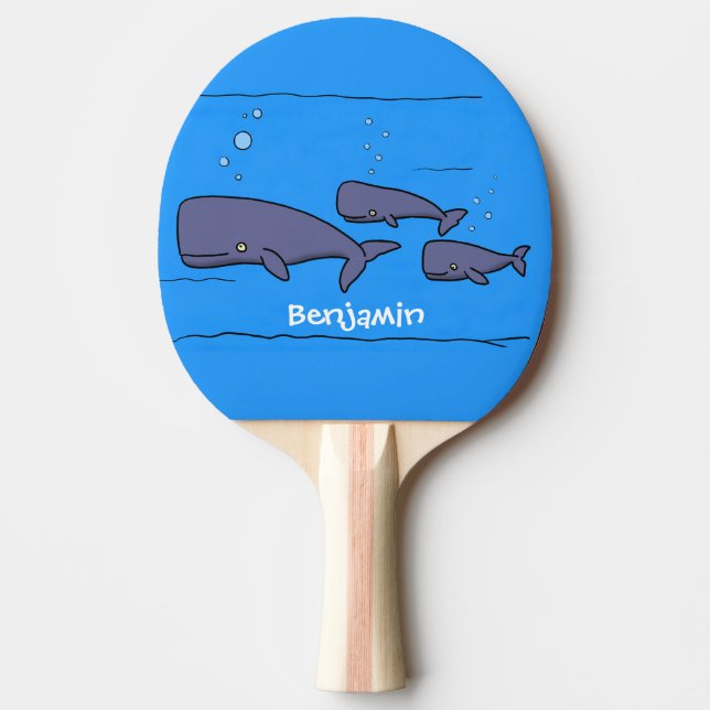 illustration av val för migrerande tecknad pingisracket (Framsidan)