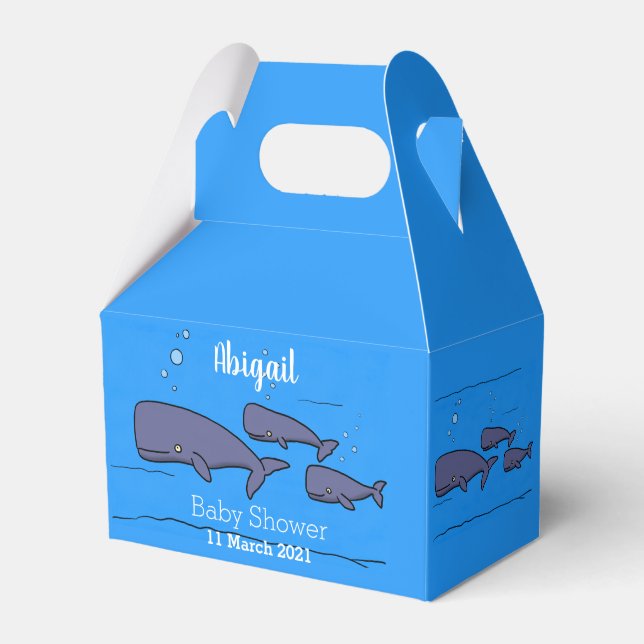 illustration av val för migrerande tecknad presentaskar (Framsidan Sidan)
