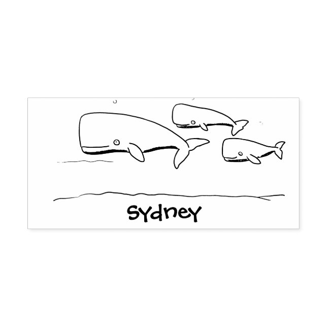 illustration av val för migrerande tecknad stämpel (Tryck)