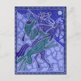 Illustration av Varg för hästringsdjur Vykort