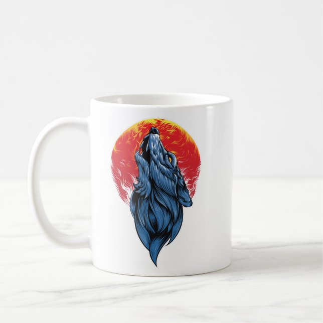 Illustration av Varg Kaffemugg (Vänster)