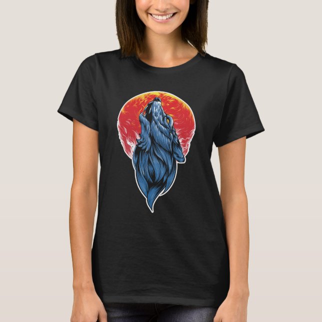 Illustration av Varg T Shirt (Framsida)