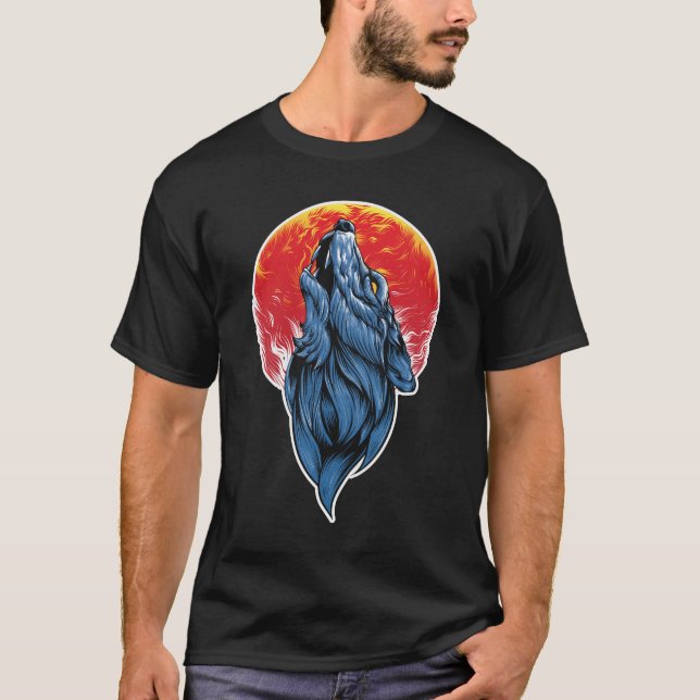 Illustration av Varg T Shirt (Framsida)