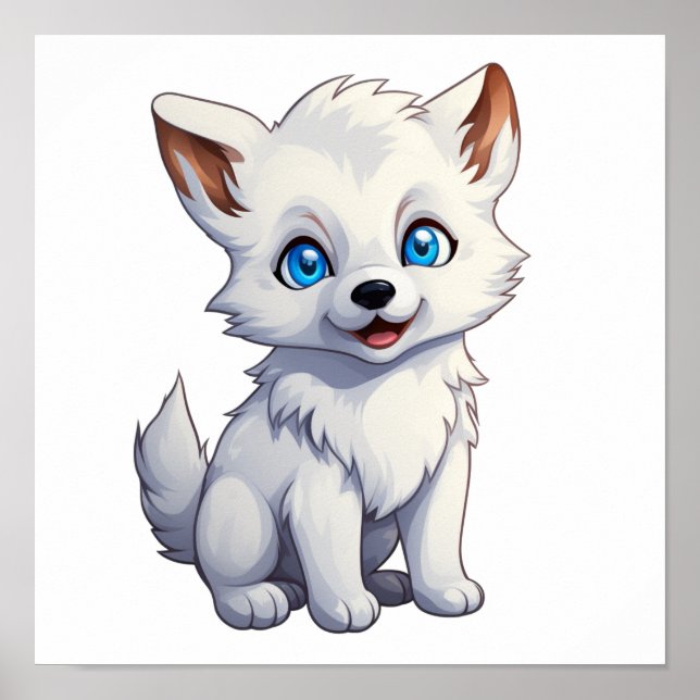 illustration av vargen tecknad poster (Framsidan)