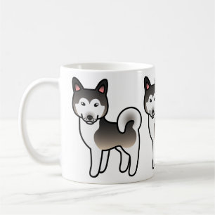 Illustration av varggrå Alaskan Malamute-hund Kaffemugg