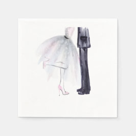 Illustration av vattenfärg för grundfärg och daggr pappersservett