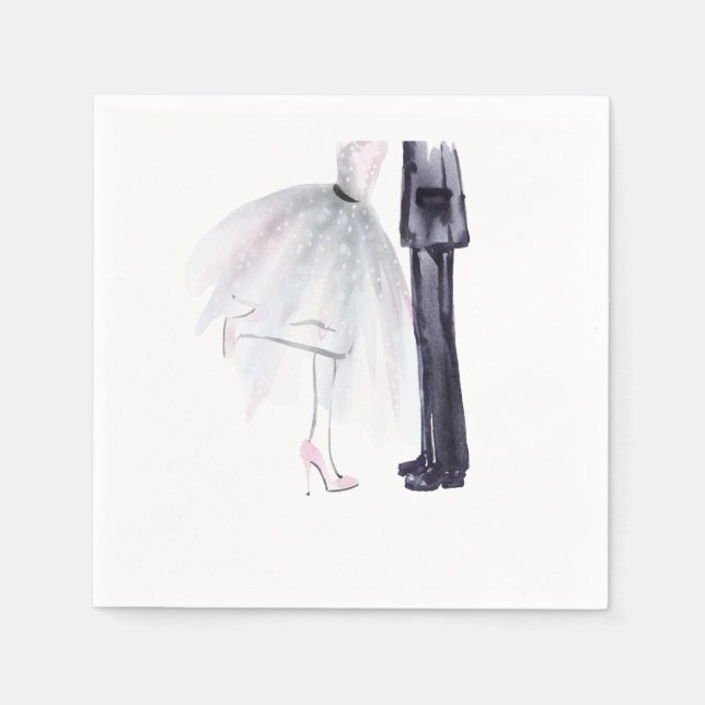 Illustration av vattenfärg för grundfärg och daggr pappersservett (Framsidan)