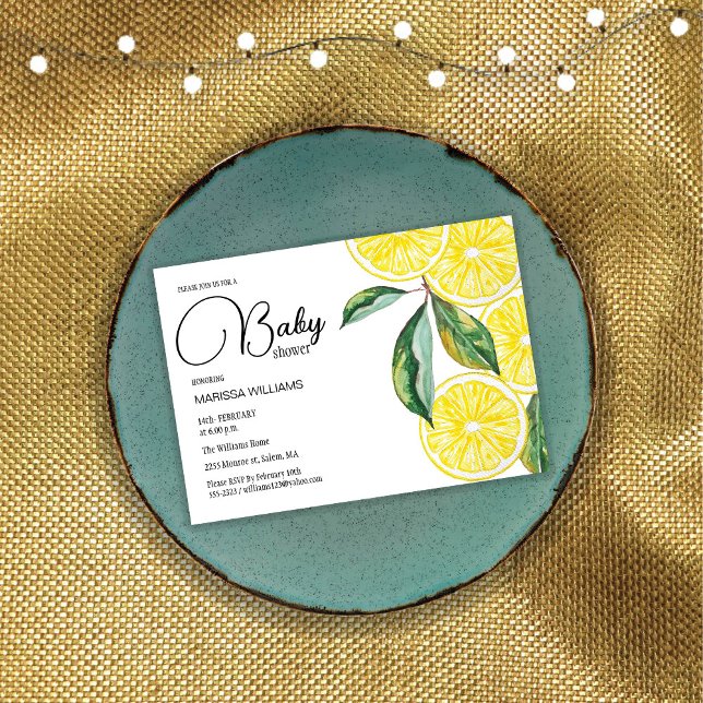 Illustration av vattenfärg för Lemon-segment Julkort (Skapare uppladdad)