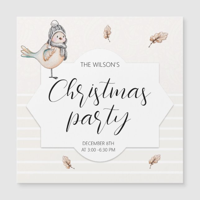 Illustration av vattenfärg i Cute Winter Sparrow (Framsida)