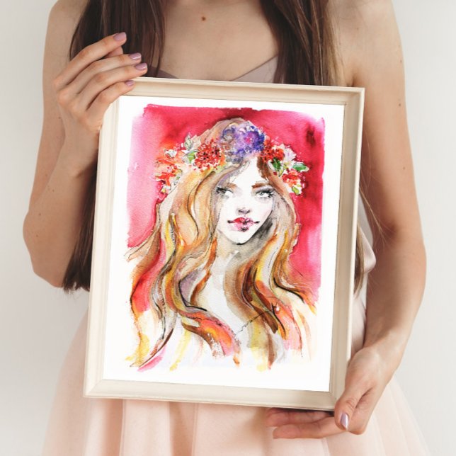 Illustration av vattenfärg Mode i höjdled Poster (Skapare uppladdad)