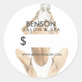 Illustration av vattenfärg Mode | Prissättning av  Runt Klistermärke