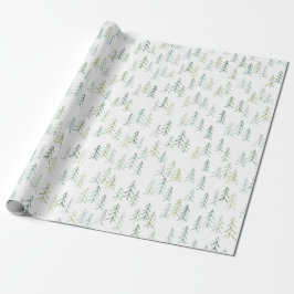 Illustration av vattenfärgen Gräs Träd Presentpapper