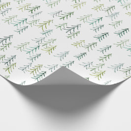 Illustration av vattenfärgen Gräs Träd Presentpapper
