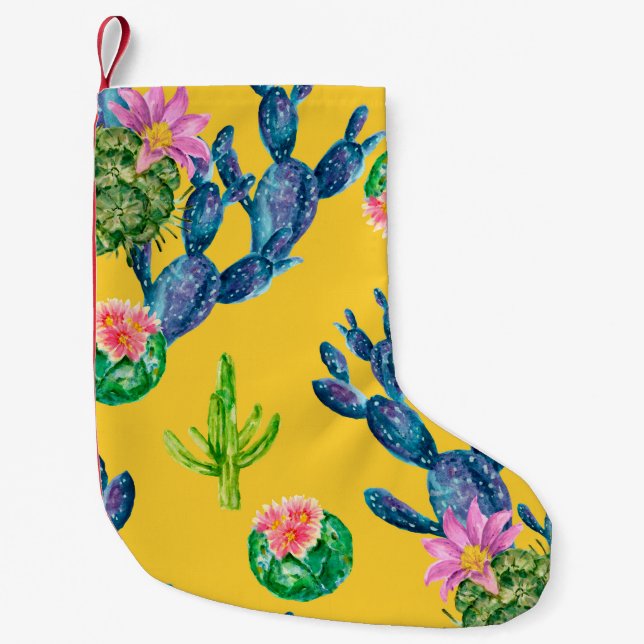 illustration av vattenfärgen hand plockade med kak liten julstrumpa (Framsidan)