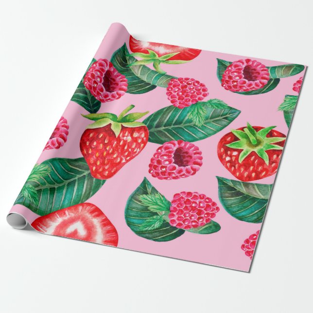 Illustration av vattenfärgen hand plockade mönster presentpapper (Utrullad)