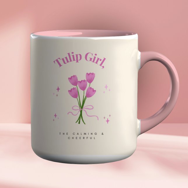 Illustration av vattenfärgen Rosa Tulip Flower Mugg (Skapare uppladdad)