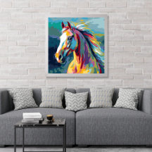 Illustration av vattenfärger, horse huvud