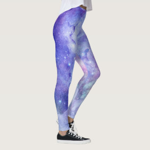 Illustration av vattenfärger i djupt utrymme leggings