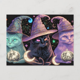 Illustration av vekiga katter vykort