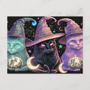 Illustration av vekiga katter vykort