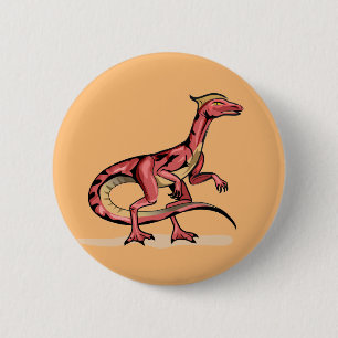Illustration av Velociraptor. Knapp