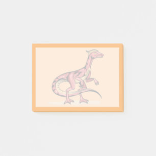 Illustration av Velociraptor. Post-it Block