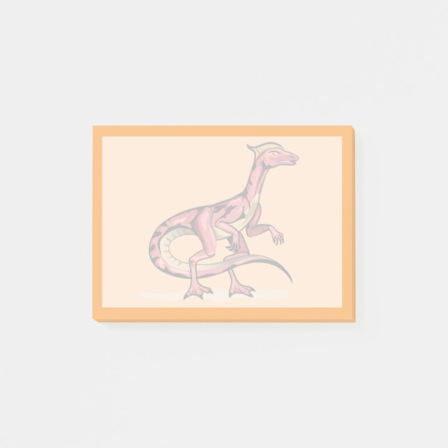 Illustration av Velociraptor. Post-it Block (Framsida)