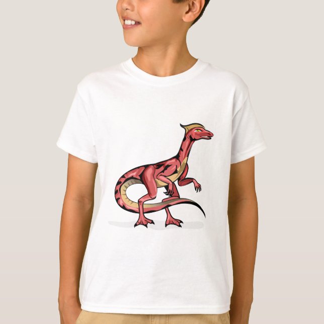 Illustration av Velociraptor. T Shirt (Framsida)