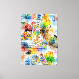 Illustration av vetemisk älvsål canvastryck