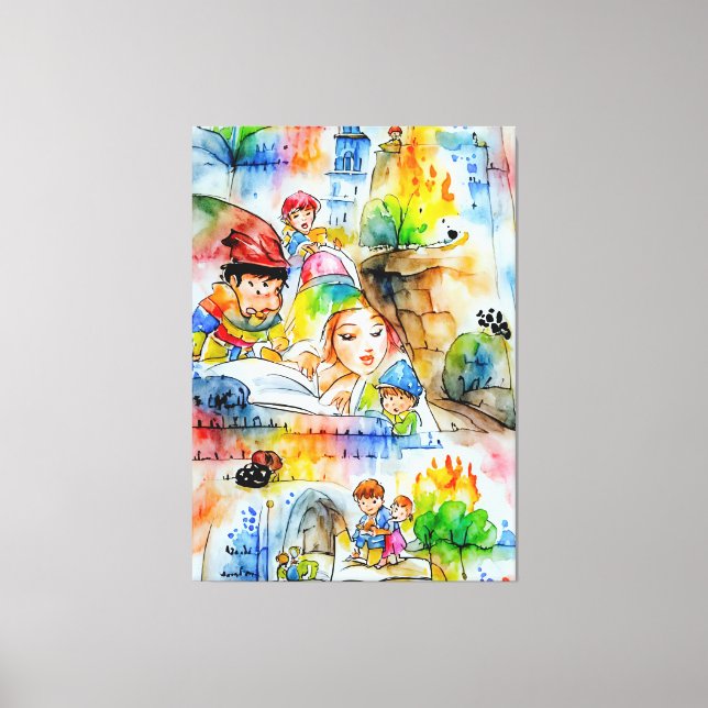 Illustration av vetemisk älvsål canvastryck (Framsida)