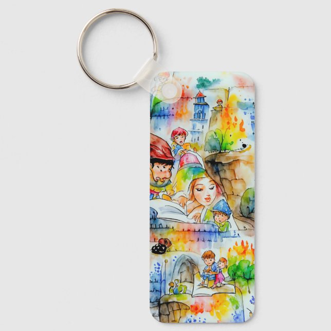 Illustration av vetemisk älvsål nyckelring (Framsida)