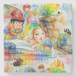 Illustration av vetemisk älvsål stenunderlägg