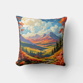 Illustration av vibrant Scenia Valley Ligcape Kudde