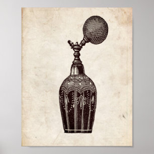 Illustration av Victorian Parfym Flaska Poster