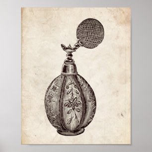 Illustration av Victorian Parfym Flaska Poster