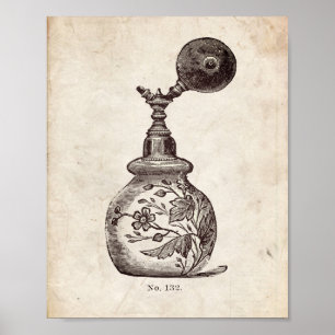 Illustration av Victorian Parfym Flaska Poster