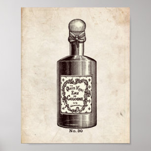 Illustration av Victorian Parfym Flaska Poster