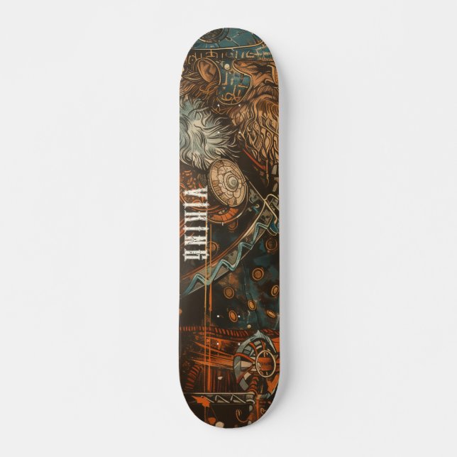 Illustration av Viking Warrior Mini Skateboard Bräda 18,5 Cm (Framsida)