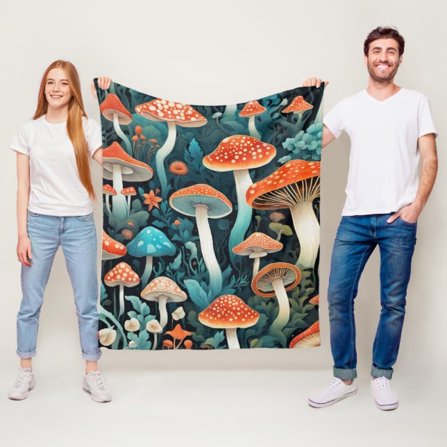 Illustration av vilda svampar fleecefilt (På plats)
