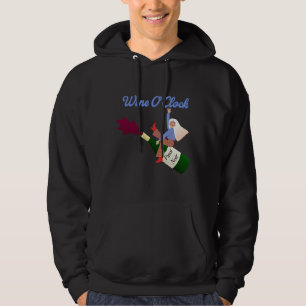 Illustration av vin för kvinnor som Kärlek Vin Hoodie