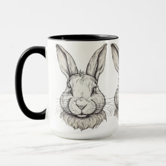 Illustration av vintage Aesthetic Bunny Mugg