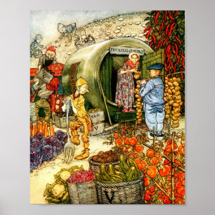 Illustration av Vintage Bok Poster